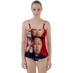 Kim Jong-un Twist Front Tankini Set by Valentinaart