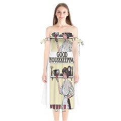 Good Housekeeping Shoulder Tie Bardot Midi Dress