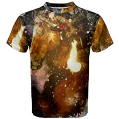 Wonderful Horse In Watercolors Men s Cotton Tee by FantasyWorld7