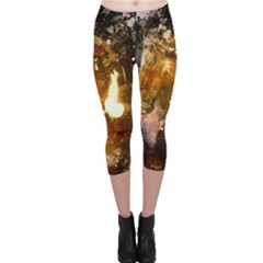 Wonderful Horse In Watercolors Capri Leggings  by FantasyWorld7