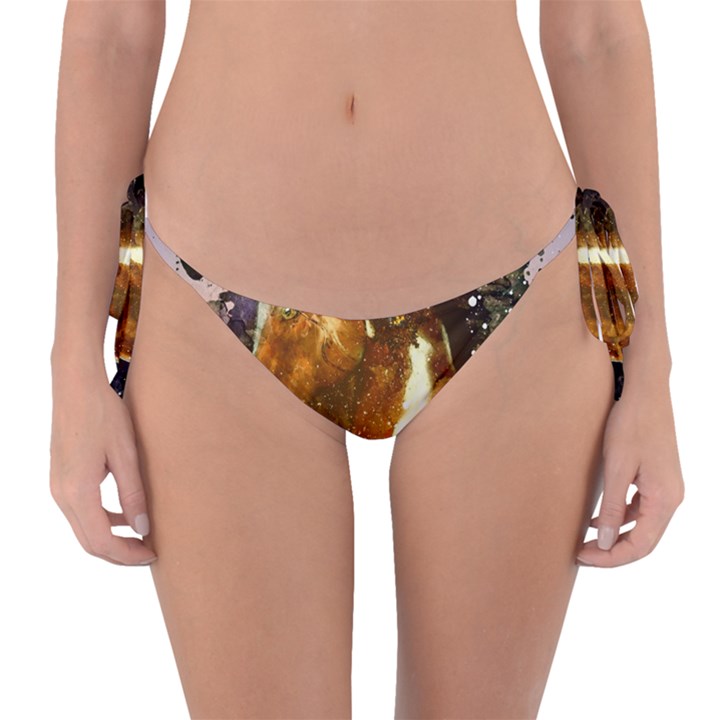 Wonderful Horse In Watercolors Reversible Bikini Bottom