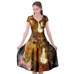 Wonderful Horse In Watercolors Cap Sleeve Wrap Front Dress by FantasyWorld7