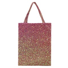 Rose Gold Sparkly Glitter Texture Pattern Classic Tote Bag by paulaoliveiradesign