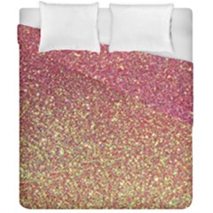 Rose Gold Sparkly Glitter Texture Pattern Duvet Cover Double Side (california King Size) by paulaoliveiradesign