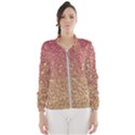 Rose Gold Sparkly Glitter Texture Pattern Wind Breaker (Women) View1