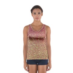 Rose Gold Sparkly Glitter Texture Pattern Sport Tank Top  by paulaoliveiradesign