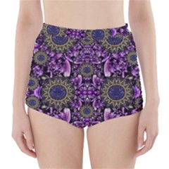 Flowers From Paradise In Fantasy Elegante High-waisted Bikini Bottoms by pepitasart