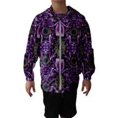 Flowers From Paradise In Fantasy Elegante Hooded Wind Breaker (kids) by pepitasart