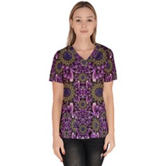 Flowers From Paradise In Fantasy Elegante Scrub Top by pepitasart