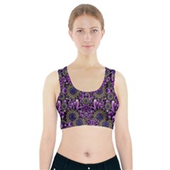 Flowers From Paradise In Fantasy Elegante Sports Bra With Pocket by pepitasart