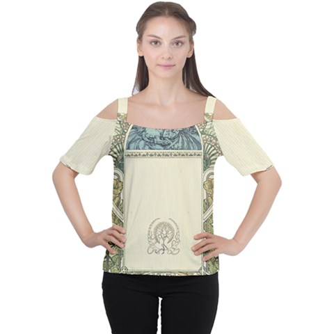 Art Nouveau Cutout Shoulder Tee by NouveauDesign