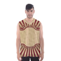 Art Deco Red Men s Basketball Tank Top