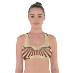 Art Deco Red Cross Back Sports Bra by NouveauDesign