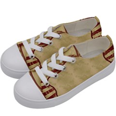 Art Deco Red Kids  Low Top Canvas Sneakers by NouveauDesign