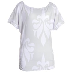 Fleur De Lis Women s Oversized Tee by NouveauDesign