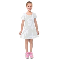 Fleur De Lis Kids  Short Sleeve Velvet Dress by NouveauDesign