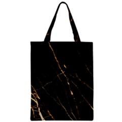 Black Marble Zipper Classic Tote Bag by NouveauDesign