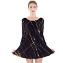 black marble Long Sleeve Velvet Skater Dress View1