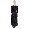 black marble Quarter Sleeve Wrap Maxi Dress View2