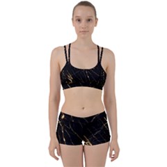 Black Marble Women s Sports Set by NouveauDesign