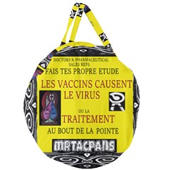 Ronald Story Vaccine  Giant Round Zipper Tote by MRTACPANS