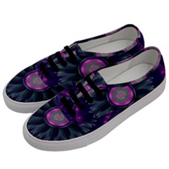 Beautiful Hot Pink And Gray Fractal Anemone Kisses Men s Classic Low Top Sneakers by jayaprime