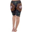 Abloom in Autumn Leaves with Faded Fractal Flowers Cropped Leggings  View4