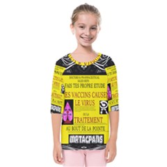 Ronald Story Vaccine Mrtacpans Kids  Quarter Sleeve Raglan Tee