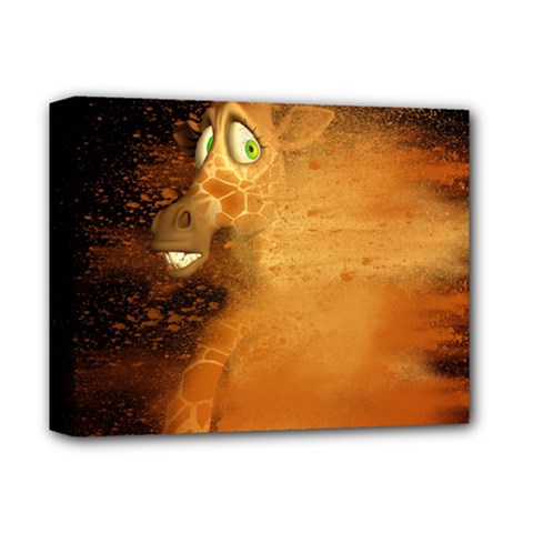 The Funny, Speed Giraffe Deluxe Canvas 14  X 11  by FantasyWorld7