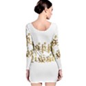 Happy Diwali Gold Golden Stars Star Festival Of Lights Deepavali Typography Long Sleeve Velvet Bodycon Dress View2