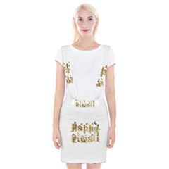 Happy Diwali Gold Golden Stars Star Festival Of Lights Deepavali Typography Braces Suspender Skirt by yoursparklingshop