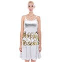 Happy Diwali Gold Golden Stars Star Festival Of Lights Deepavali Typography Spaghetti Strap Velvet Dress View1