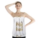 Happy Diwali Gold Golden Stars Star Festival Of Lights Deepavali Typography Strapless Top View1