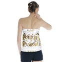 Happy Diwali Gold Golden Stars Star Festival Of Lights Deepavali Typography Strapless Top View2