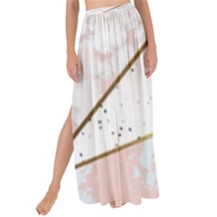 Collage,white Marble,gold,silver,black,white,hand Drawn, Modern,trendy,contemporary,pattern Maxi Chiffon Tie-up Sarong