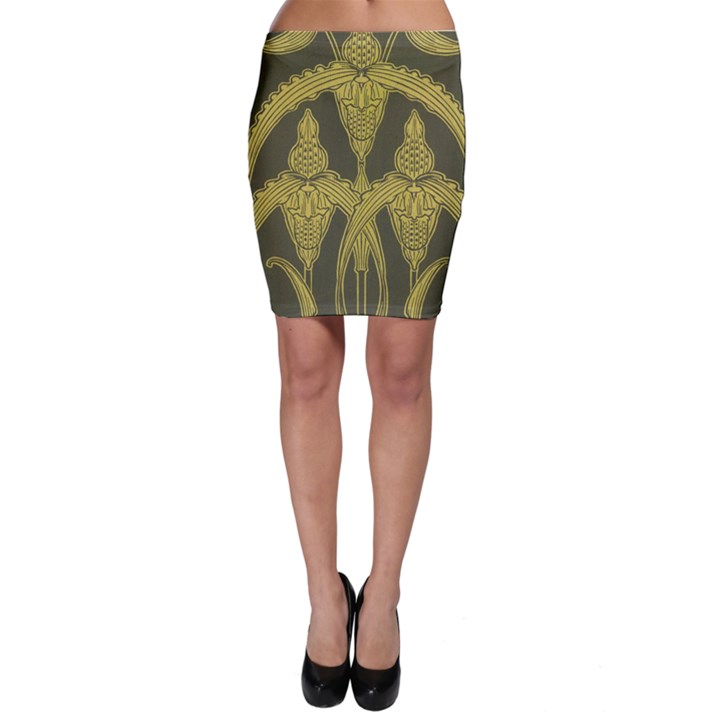 Art nouveau green Bodycon Skirt