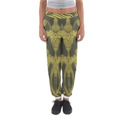 Art Nouveau Green Women s Jogger Sweatpants