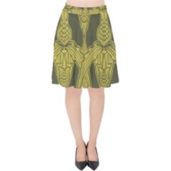 Art Nouveau Green Velvet High Waist Skirt by NouveauDesign