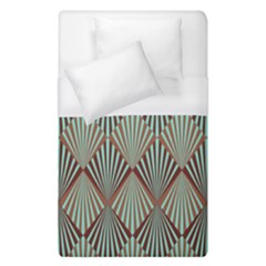 Art Deco Teal Brown Duvet Cover (single Size) by NouveauDesign