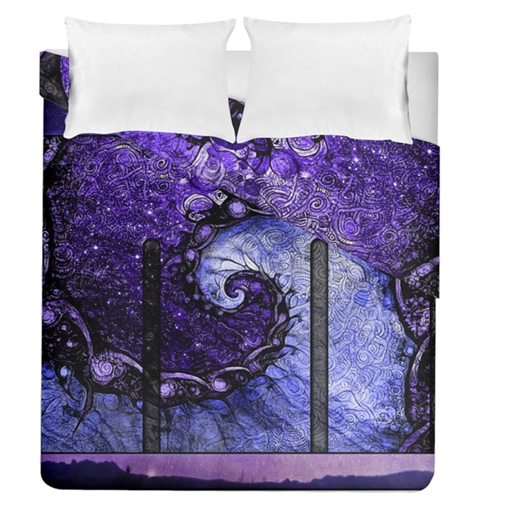 Beautiful Violet Spiral For Nocturne Of Scorpio Duvet Cover Double Side (Queen Size)