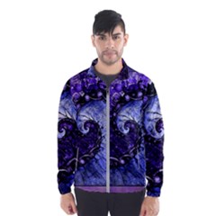 Beautiful Violet Spiral For Nocturne Of Scorpio Wind Breaker (men) by jayaprime