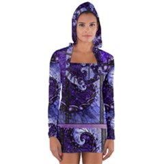 Beautiful Violet Spiral For Nocturne Of Scorpio Long Sleeve Hooded T-shirt by jayaprime