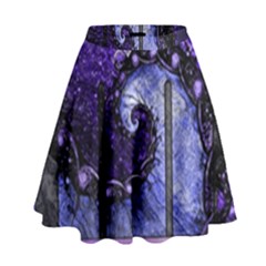 Beautiful Violet Spiral For Nocturne Of Scorpio High Waist Skirt by jayaprime