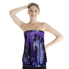 Beautiful Violet Spiral For Nocturne Of Scorpio Strapless Top by jayaprime