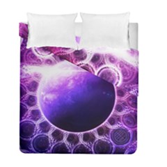 Beautiful Violet Nasa Deep Dream Fractal Mandala Duvet Cover Double Side (full/ Double Size) by jayaprime