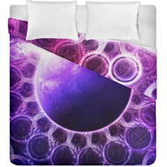 Beautiful Violet Nasa Deep Dream Fractal Mandala Duvet Cover Double Side (king Size) by jayaprime