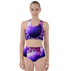 Beautiful Violet Nasa Deep Dream Fractal Mandala Racer Back Bikini Set by jayaprime