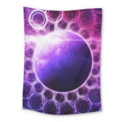 Beautiful Violet Nasa Deep Dream Fractal Mandala Medium Tapestry by jayaprime