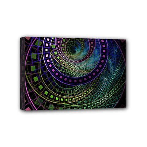 Oz The Great With Technicolor Fractal Rainbow Mini Canvas 6  X 4  by jayaprime