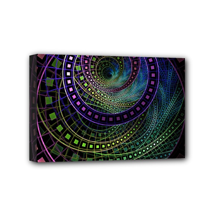 Oz the Great with Technicolor Fractal Rainbow Mini Canvas 6  x 4 